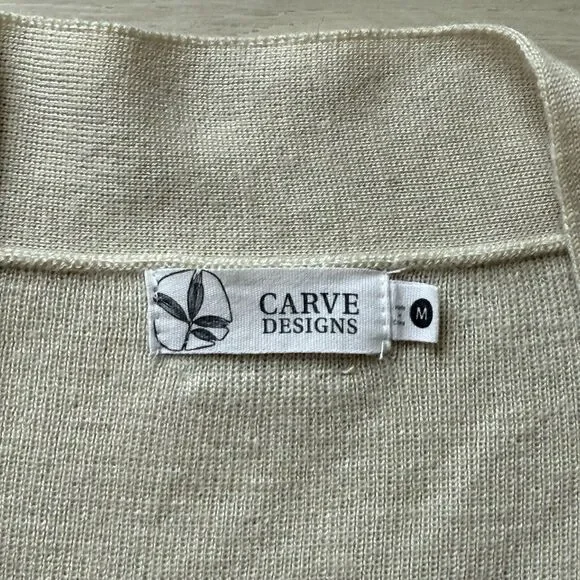 Carve Designs Long Line Sweater Women’s Medium Non-Mulesing Blend Wool Cardigan - Picture 13 of 16
